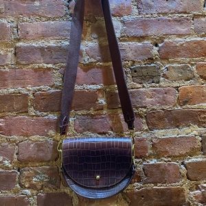 Madewell Leather Python Mini Bag with xBody strap